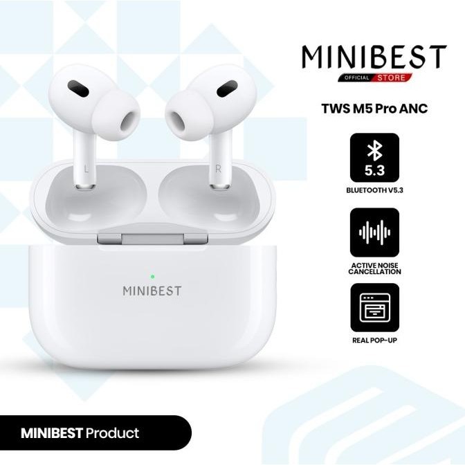 MINIBEST M5 Pro ANC TWS Earphone Headset Bluetooth V5.3