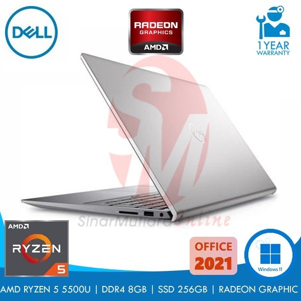 PROMO NOTEBOOK DELL INSPIRON 5515 R5 5500U 8G 256G 15.6 RADEON WIN11+OHS2021 #ORIGINAL