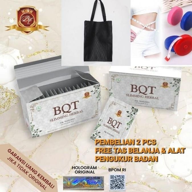 FREE GIFT...BQT SLIMMING HERBAL 2 BOX [ 50 ktc ]Teh pelangsing BPOM