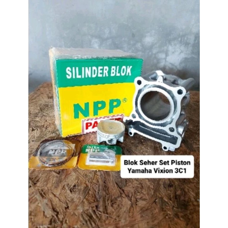 PAKET BLOK SEHER KIT VIXION LAMA NVL 2013 2014 ORI NPP ASLI CYLINDER PISTON BORING 1PA ORIGINAL