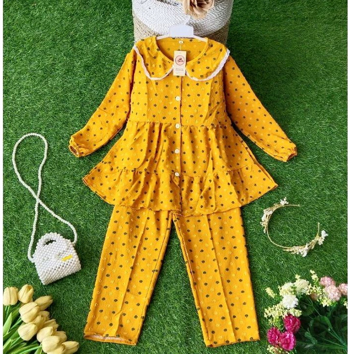 Setelan Ruby anak// set uragiri ruby polka//setcel ruby uragiri anak//one set ruby uragiri