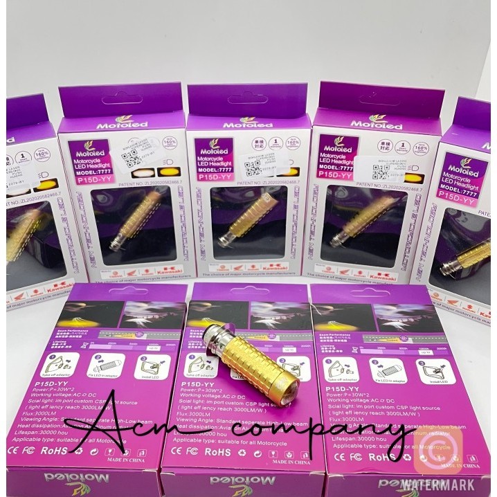 LAMPU DEPAN H6 LED LASER SMALL STEEL GUN HEADLAMP LED 26WATT AES