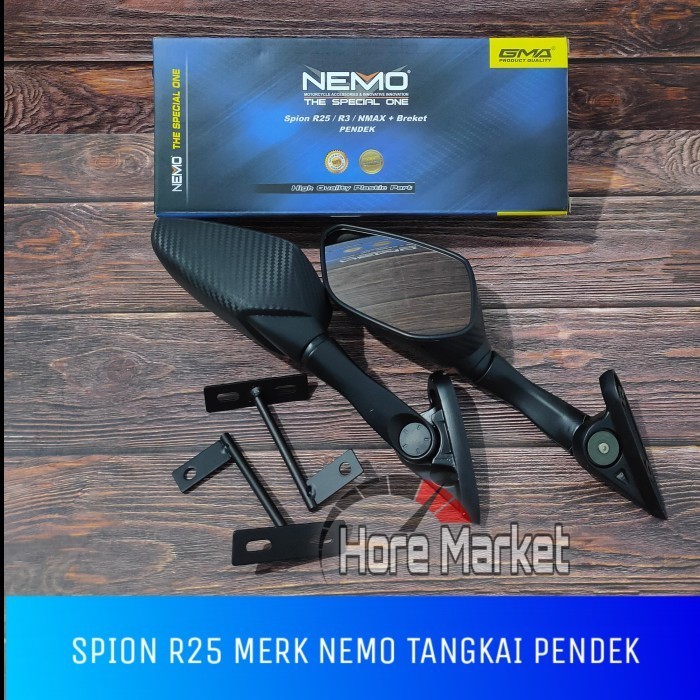 SPION R25 TANGKAI PENDEK MERK NEMO CBR 150R NMAX NINJA