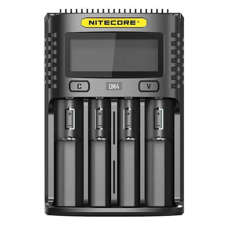 NITECORE Intelligent USB Charger Baterai 4 Slot Li-ion NiMH - UM4