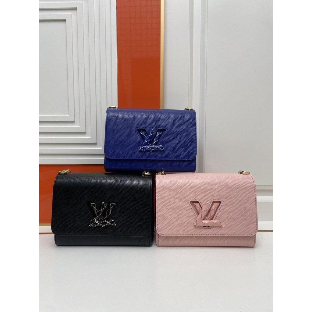 LV medium twist sling crossbody shoulder flap messenger case camera bag with arched bottom