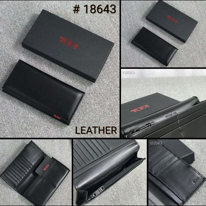 Dompet pria panjang Tumi kulit