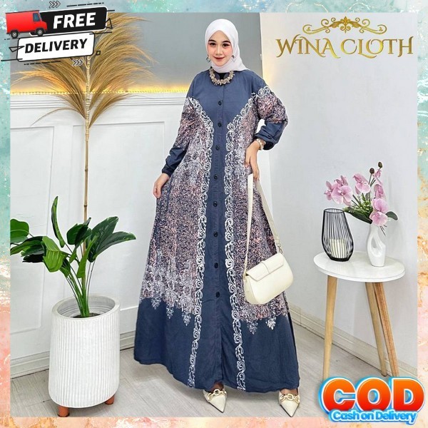 Juba Baju Ghamis Syar'I Terbaru Pakaian Wanit Muslimah Bahan Tebal Pakean Fashion Muslim Gamis Wanit