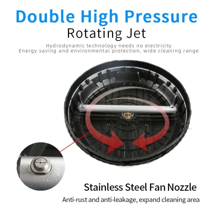 15 Inch Rotary High Pressure Washer Surface Cleaner With 2 Extensions
