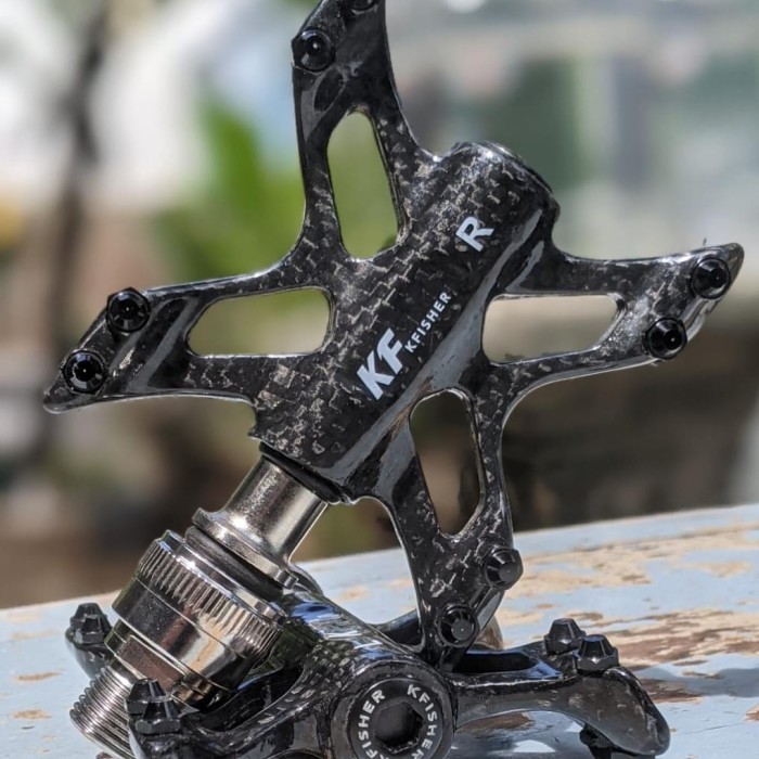 PEDAL QUICK RELEASE KFISHER CARBON PREMIUM BLACK GLOSSY