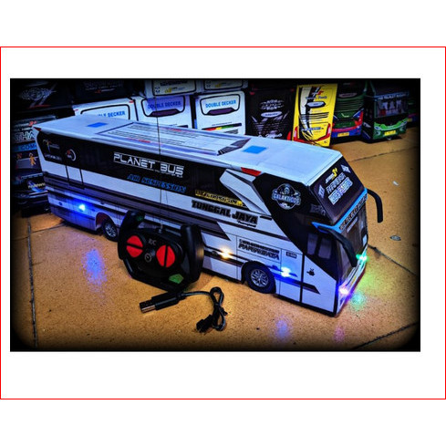Miniatur Mobil Bus Bis Kids Panda Telolet Basuri Remote Control Mainan