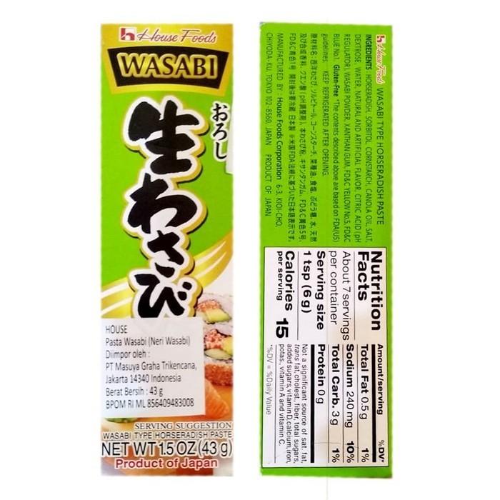 

House Neri Wasabi Tube 43Gr Jepang Neri Wasabi Japan