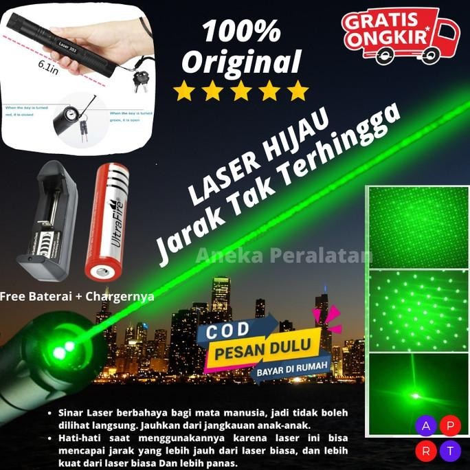 Green Laser Pointer Jarak Jauh Laser Presentasi Senter laser Hijau