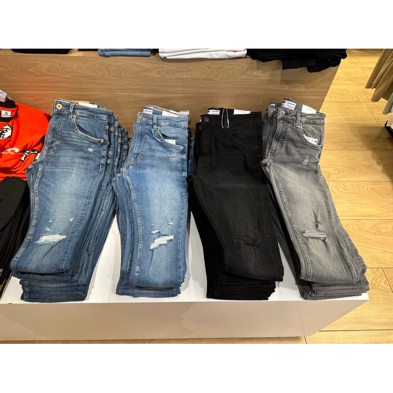 NEW LAUNCHING TERMURAH CELANA JEANS Jeans Robek Super Skinny Cowok Bershka