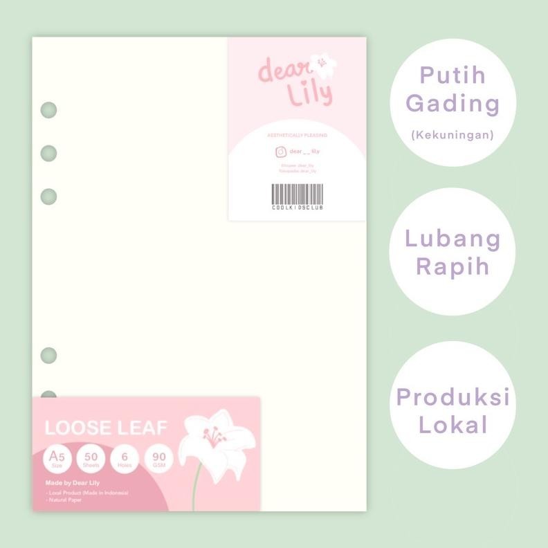 

Promo Menarik 30 Lembar Isi Refill Binder A5 motif POLOS 6 lubang holes - Isi 30 lembar warna putih gading 90 gsm ( MUJI Style )