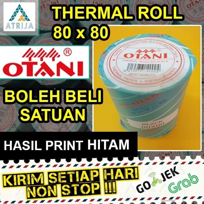 

Terlaris Thermal Roll Otani Black 80X80 Core 19. Kertas Termal Struk Kasir Promo Terbaru