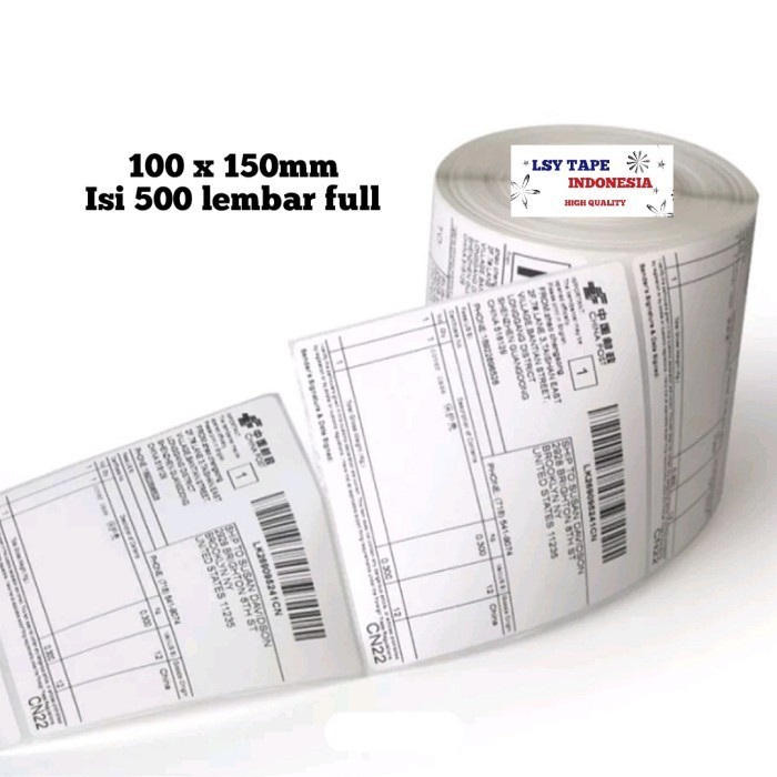 

Terlaris Kertas Thermal Label Barcode 100 X 150 Mm A6 Isi 500 Lembar Promo Terbaru