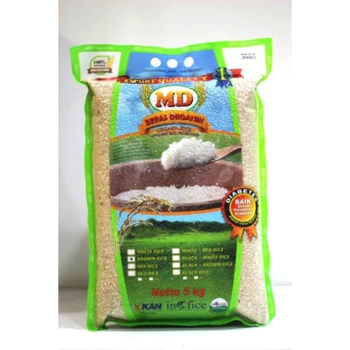 

Organic Brown Rice - Beras Coklat - Beras Organik - Rendah Kal - Beras Sehat - MD 5kg