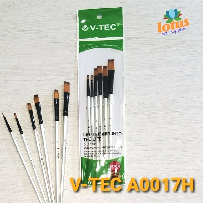 

Terlaris V-Tec Brush A0017H Set 6 / Kuas Lukis Promo Terbaru