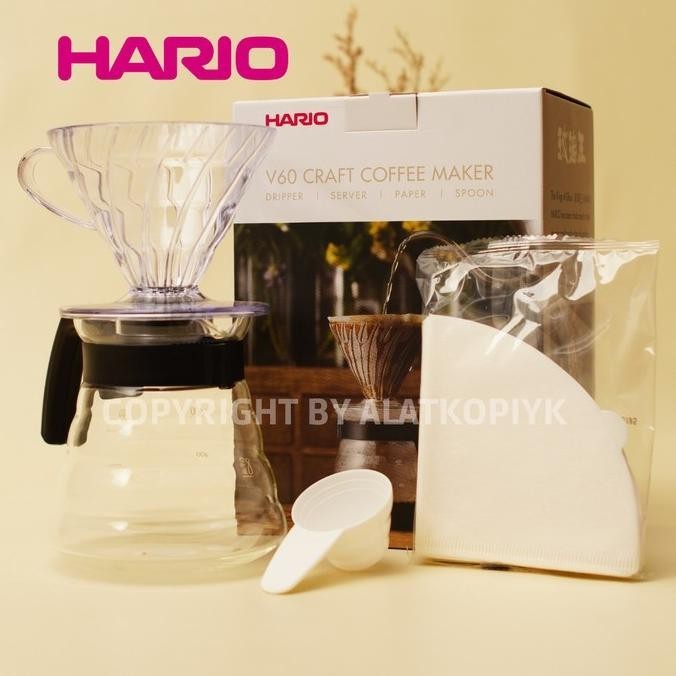 Promo / Termurah Hario V60 Craft Coffee Maker Set ( Vcnd-02B-Ex ) / Crowieshop
