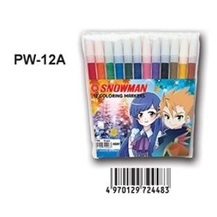 

SPIDOL SNOWMAN 12 Set WARNA WARNI PASTEL PW-12A MARKER PW 12A MURAH AWET GROSIR ATK ECERAN SEKOLAH