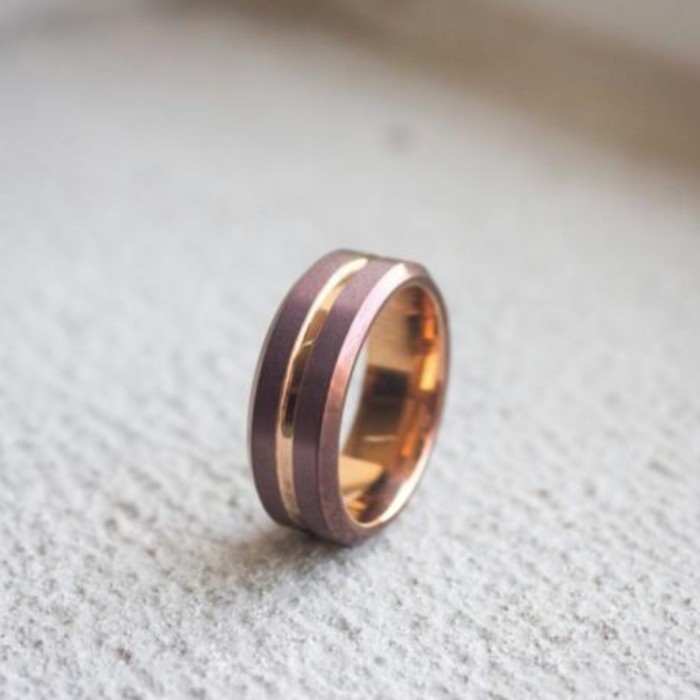 SINAR BERLIAN JEWELLERY - CINCIN EMAS ROSEGOLD 750% BERAT 10 GRAM