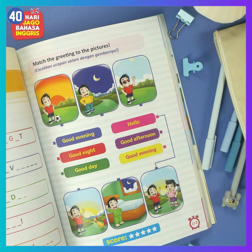 ABmart Ziyadbooks Buku Genius 40 Hari Jago Bahasa Inggris English for Kids Little Star 15 RPUL RPAL