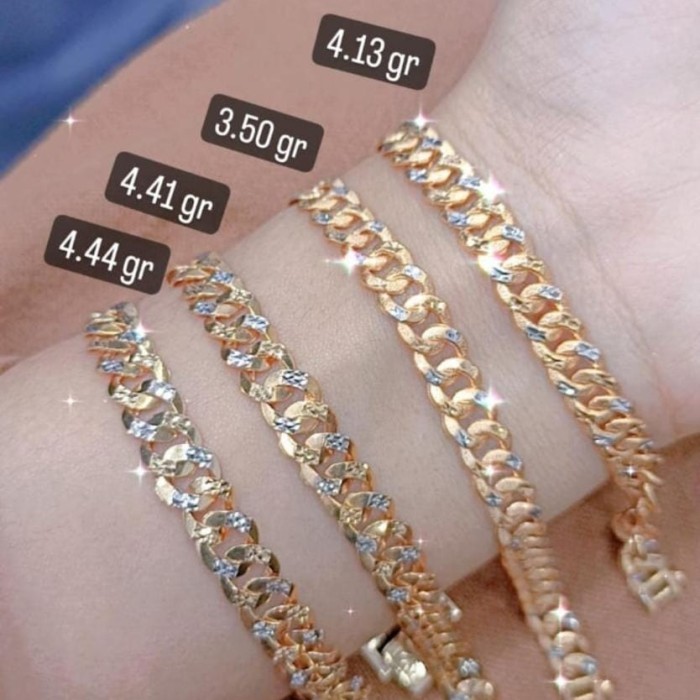 GELANG EMAS WANITA EMAS ASLI MODEL FASHION TERBARU