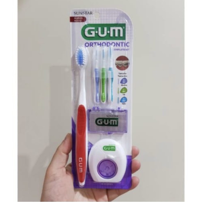 Gum Ortho Orthodontic Kit.. Sikat+Wax+Interdental+Dental Floss