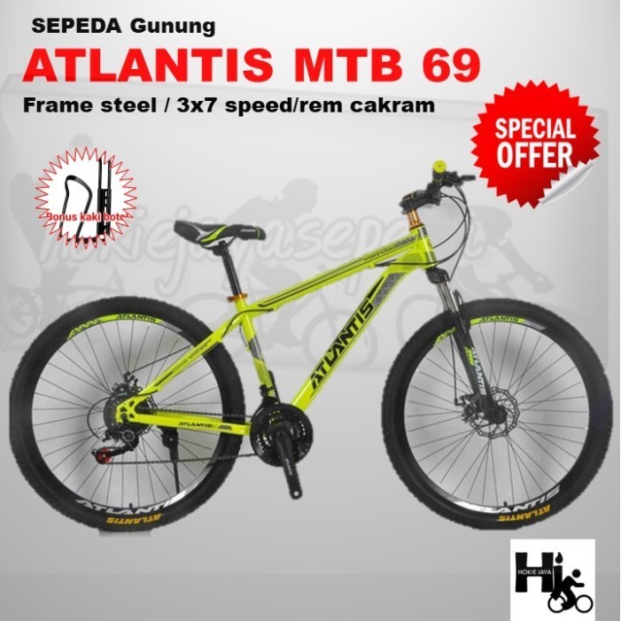Terlaris Sepeda Gunung Mtb 27,5" Atlantis Mtb 21 Speed With Disc Brake Promo Terbaru