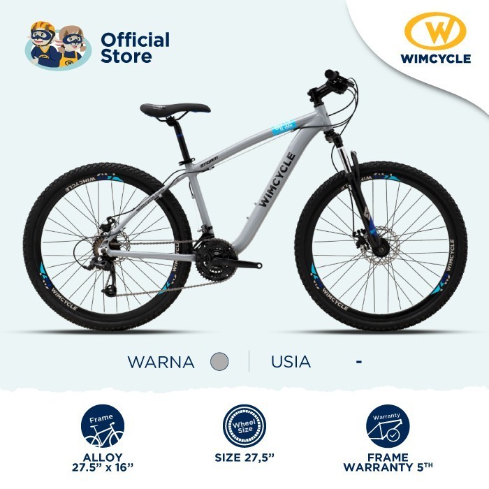 Terlaris Sepeda Gunung Mtb Wimcycle Storm 27.5" Aegyo Korean Series Promo Terbaru