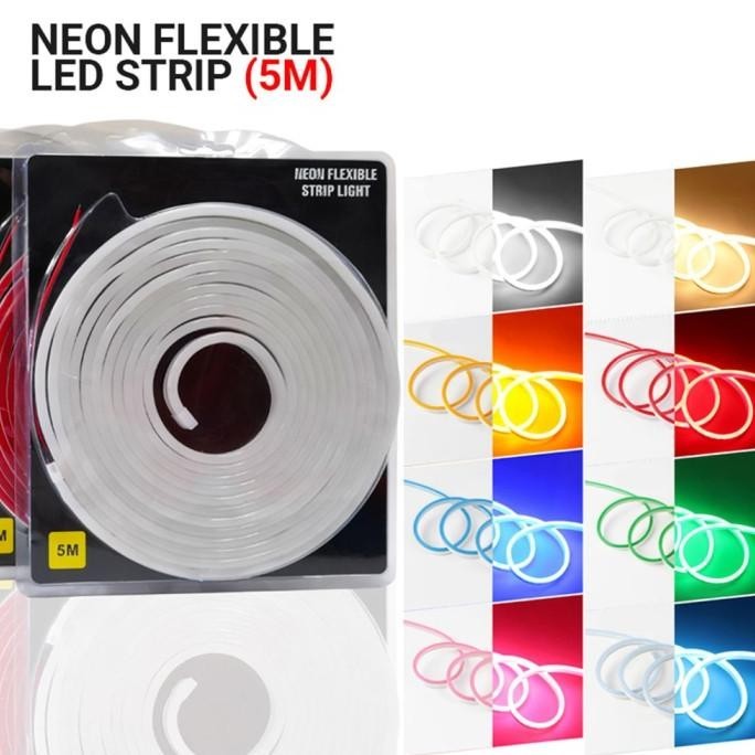 Lampu LED Neon Flex 220V 5 Meter Lampu LED Strip Neon Selang Flexible