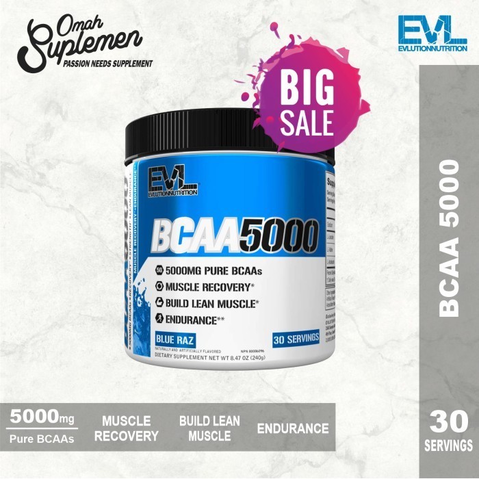 Ready Evlution Nutrition EVL BCAA 5000 30 serving BCAA Powder SALE