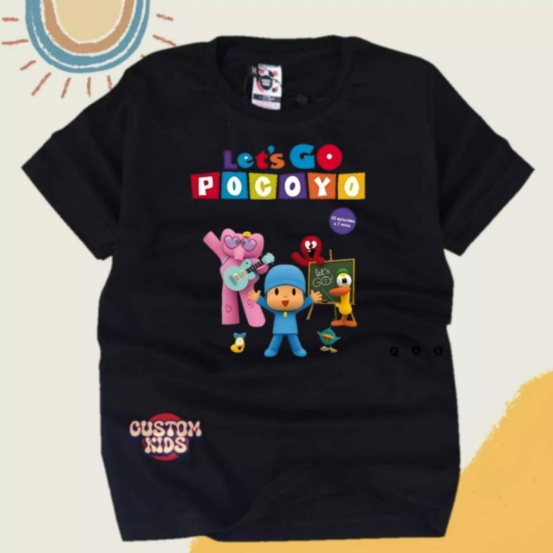 baju atasan koas anak Let's go POCOYO