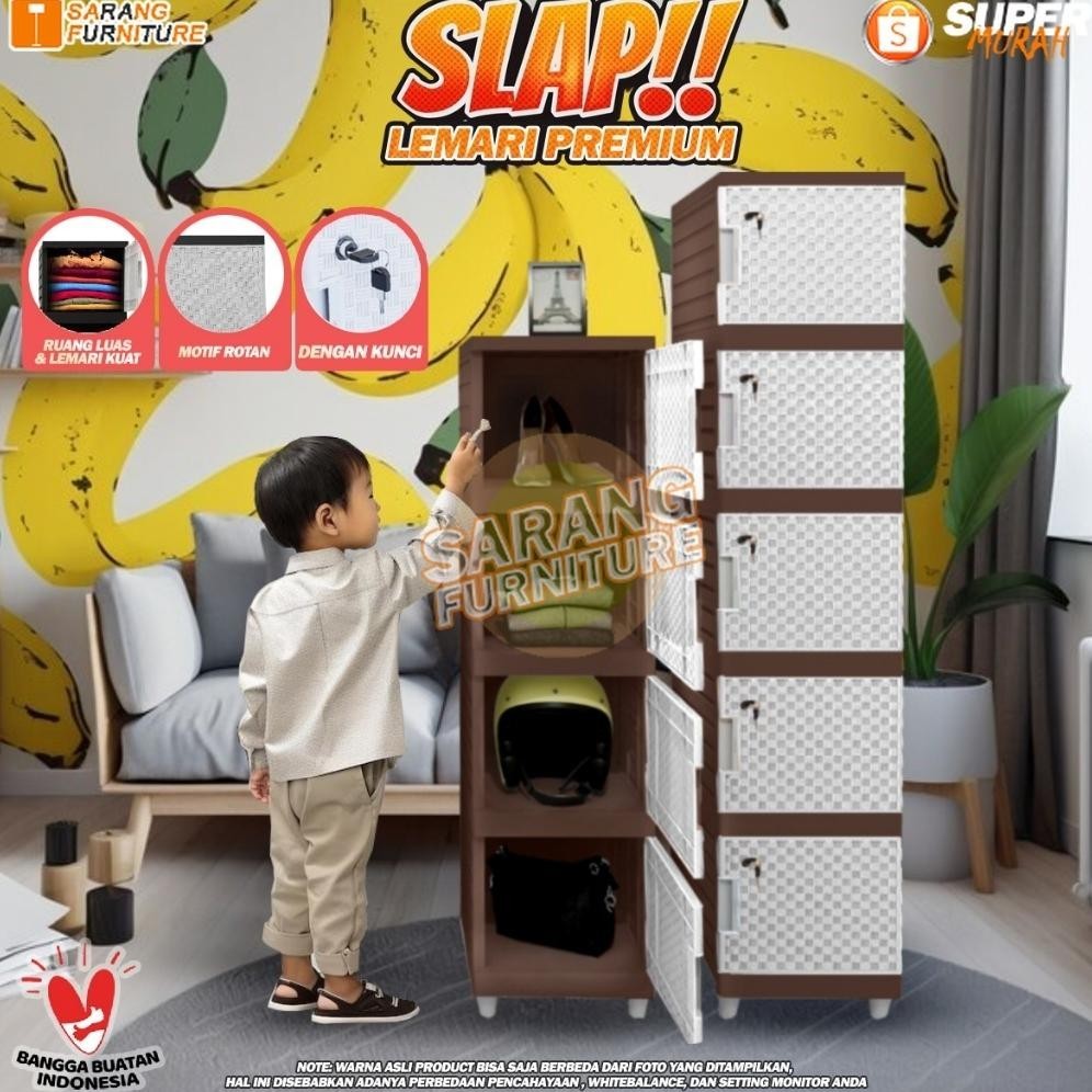LEMARI PAKAIAN MINIMALIS KINGDOM SLAP KINGDOM SLAP SUSUN LEMARI PLASTIK LEMARI BAJU LEMARI ROTAN LEM