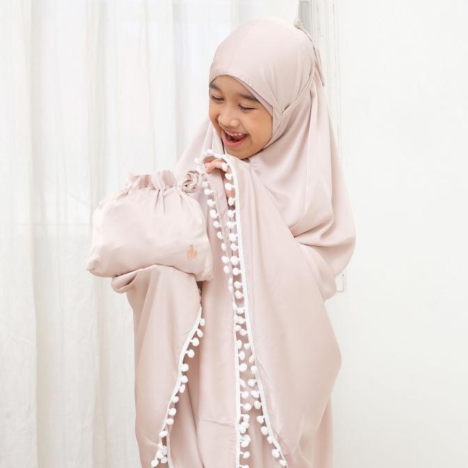 {POY} Mukena Premium Silk Anak Travel 2 in 1 / Kids Prayer Set 2 in 1