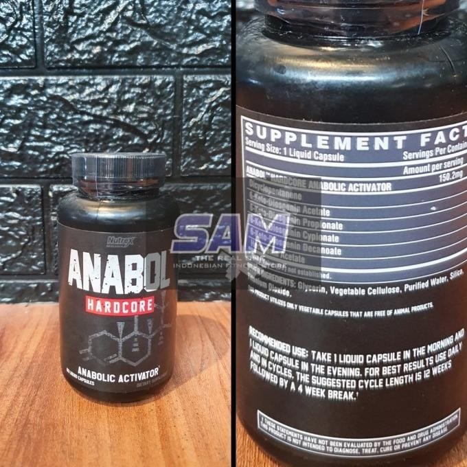 SOF Suplemen Fitness NUTREX Anabol Hardcore 60 kapsul Malang