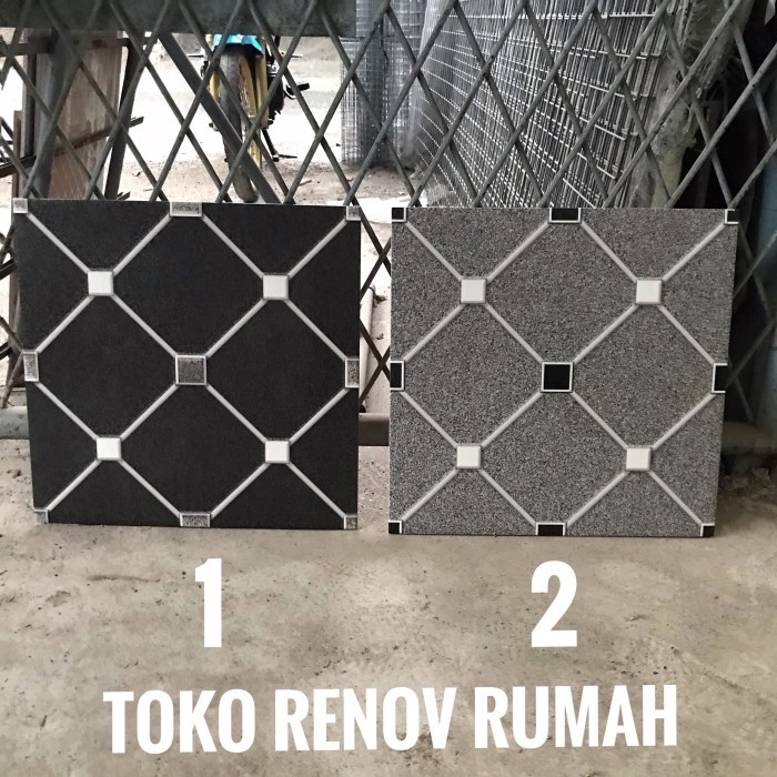 Terlaris Keramik 40X40 Kasar Motif 3D Tetris/Keramik Hitam Motif/ Keramik Garas Promo Terbaru