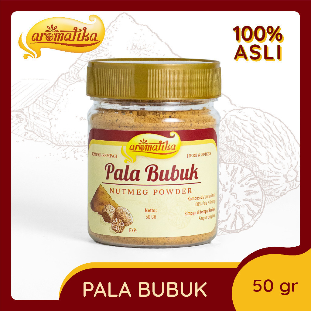 

Pala Bubuk Aromatika (100% asli): Bubuk Pala Wangi dan Kaya Rasa praktis untuk menambah Aroma Masakan yang menggugah selera