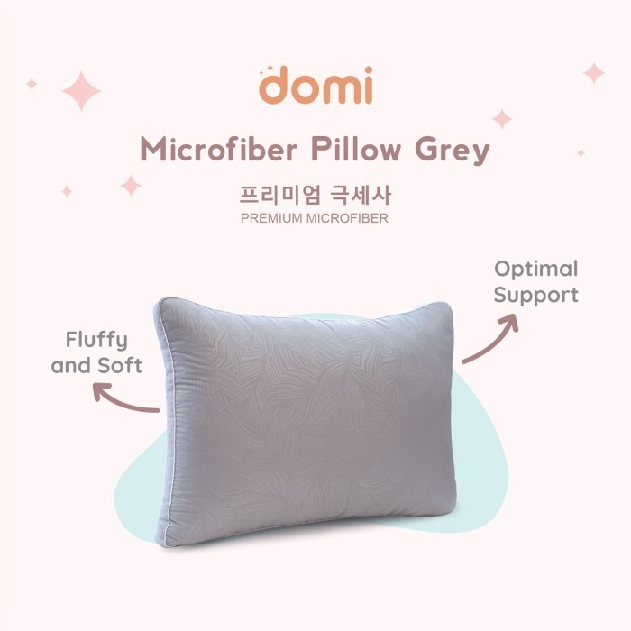 [ Bundling] Domi Bantal Microfiber Grey + Domi Guling Microfiber Ready