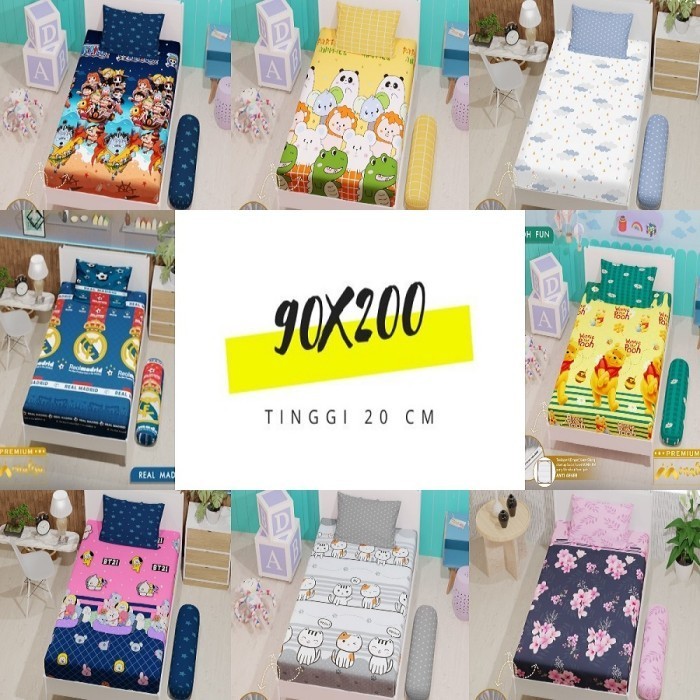 Sprei 90X200 Motif Karakter/Abstrak/Bola Ready