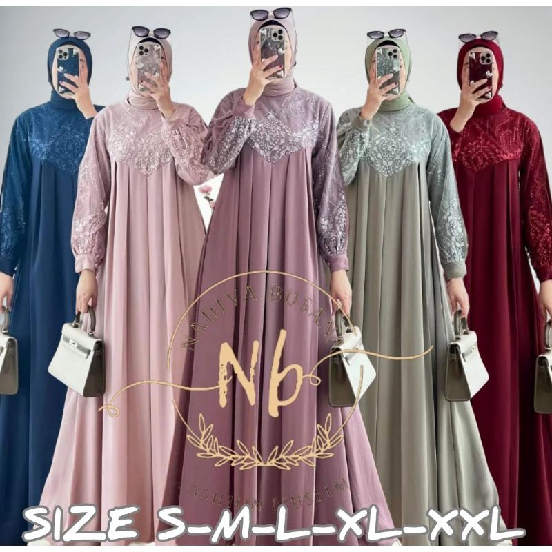 Baju Gamis Wanita Terbaru 2024 Remaja Ghamis Lebaran Perempuan Dewasa Gamies Idul Fitri Cewek Dres K