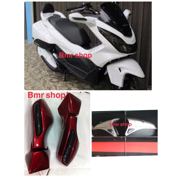 sepaket side box/box samping dan spion lipat+sen led new pcx 150