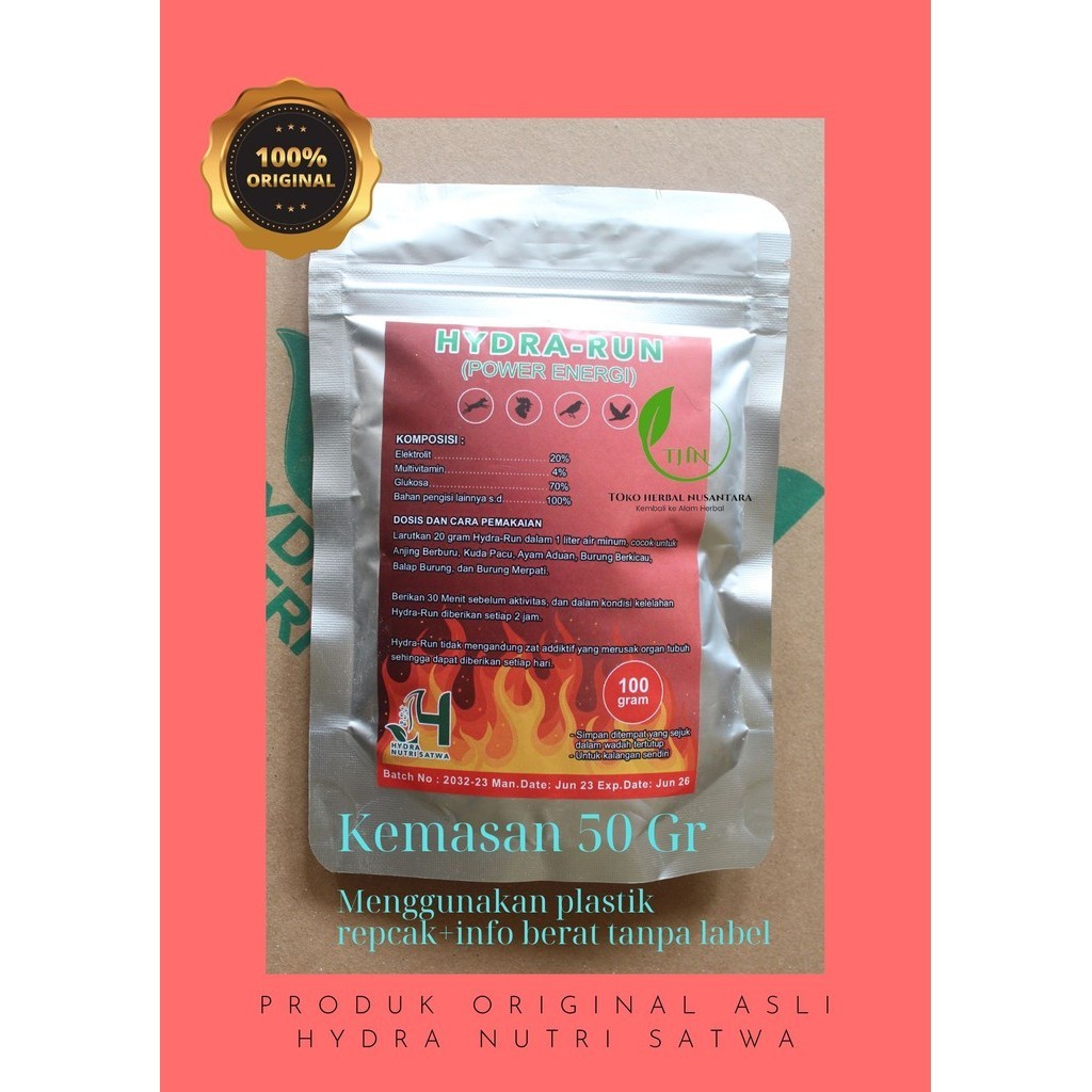 Hydra Run Hydrarun Original Asli Produk Prof Antimon Ilyas Kemasan 50 Gr