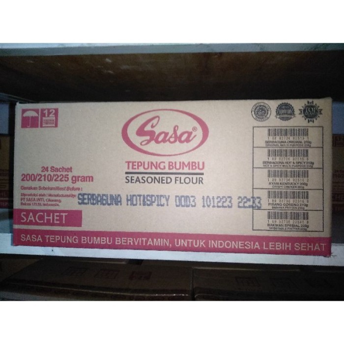 

Terlaris Tepung Bumbu Serbaguna Hot & Spicy Sasa 225Gr Per Dus 1 Dus Isi 24 Promo Terbaru