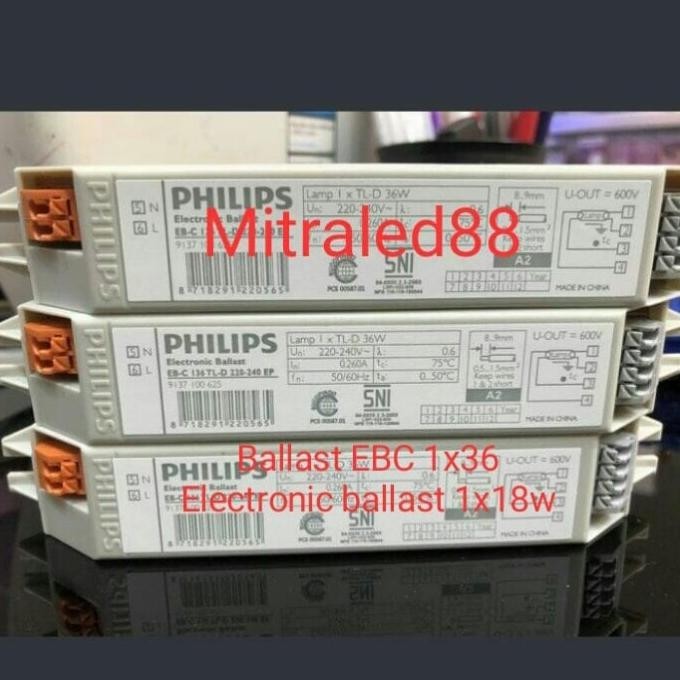 Travo EBC 1x36/136 Philips 36watt electronic Ballast Lampu TL Neon T8