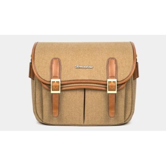 HERRINGBONE MANIERE LARGE CANVAS CAMERA SHOULDER BAG TAS KAMERA