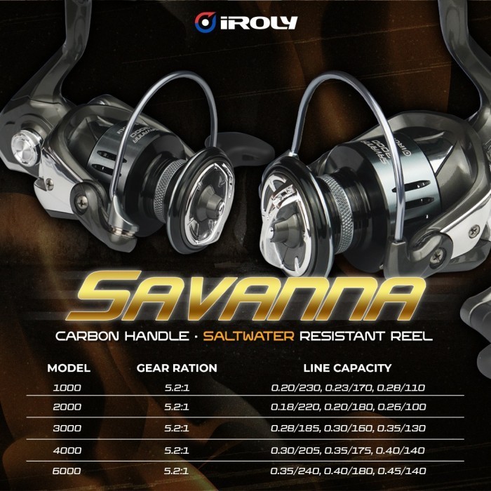 reel iroly savanna 1000,2000,3000,4000,6000