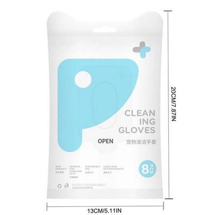 Pet Cleaning Gloves for Body Wipes/ Pet Gloves / Glove Grooming Hewan