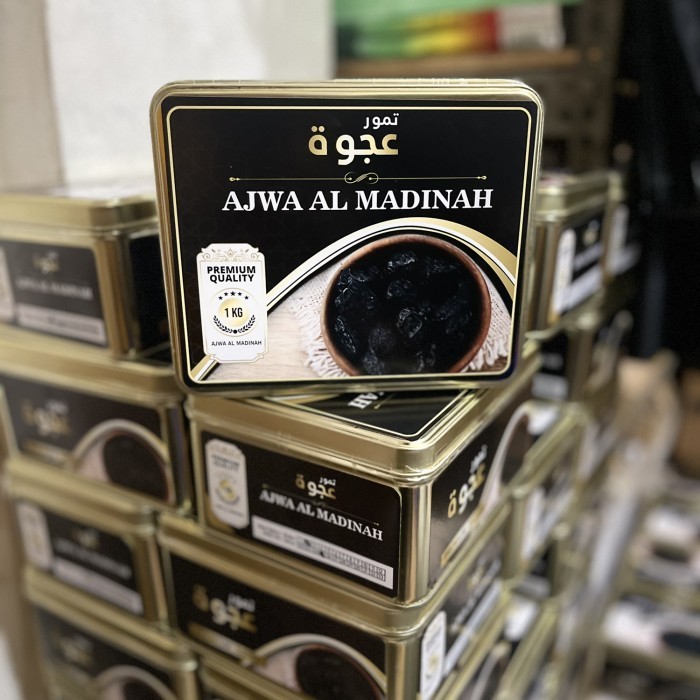 

Kurma - Kurma Ajwa Kaleng 1Kg-Kurma Ajwa Almadinah Premium