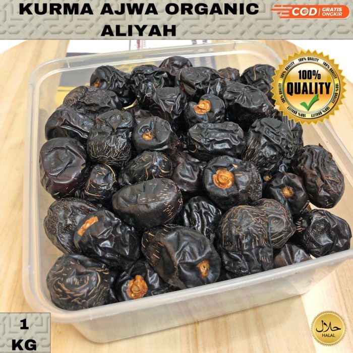 

Kurma - Kurma Ajwa Aliyah 1 Kg Castle Farms Jumbo Organic Repacking Toples